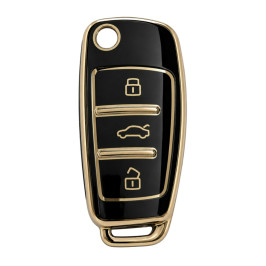 Key case cover Audi 3 buttons flip type A3 A4 A5 A6 Q7 S3 S4 TT