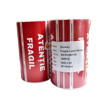 FRAGIL self-adhesive labels 62x102 mm